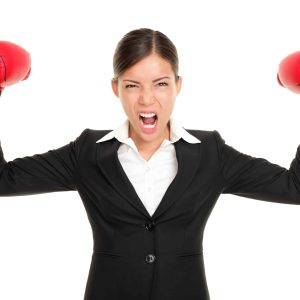 Boxing gloves business woman angry הרצאה על מגדר ומנהיוגת, נעמה שקד לוי